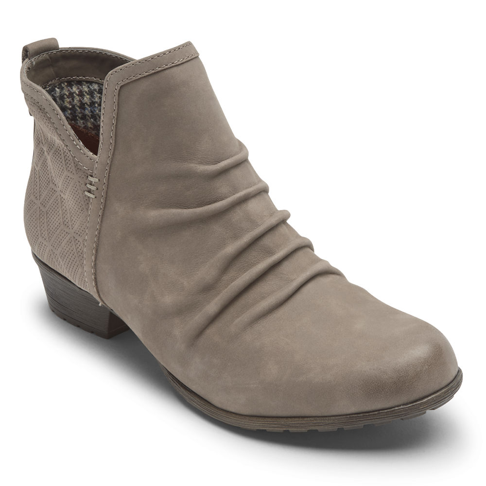 Rockport Womens Boots Grey - Cobb Hill Gratasha 2 Panel - UK 314-DOXWKJ